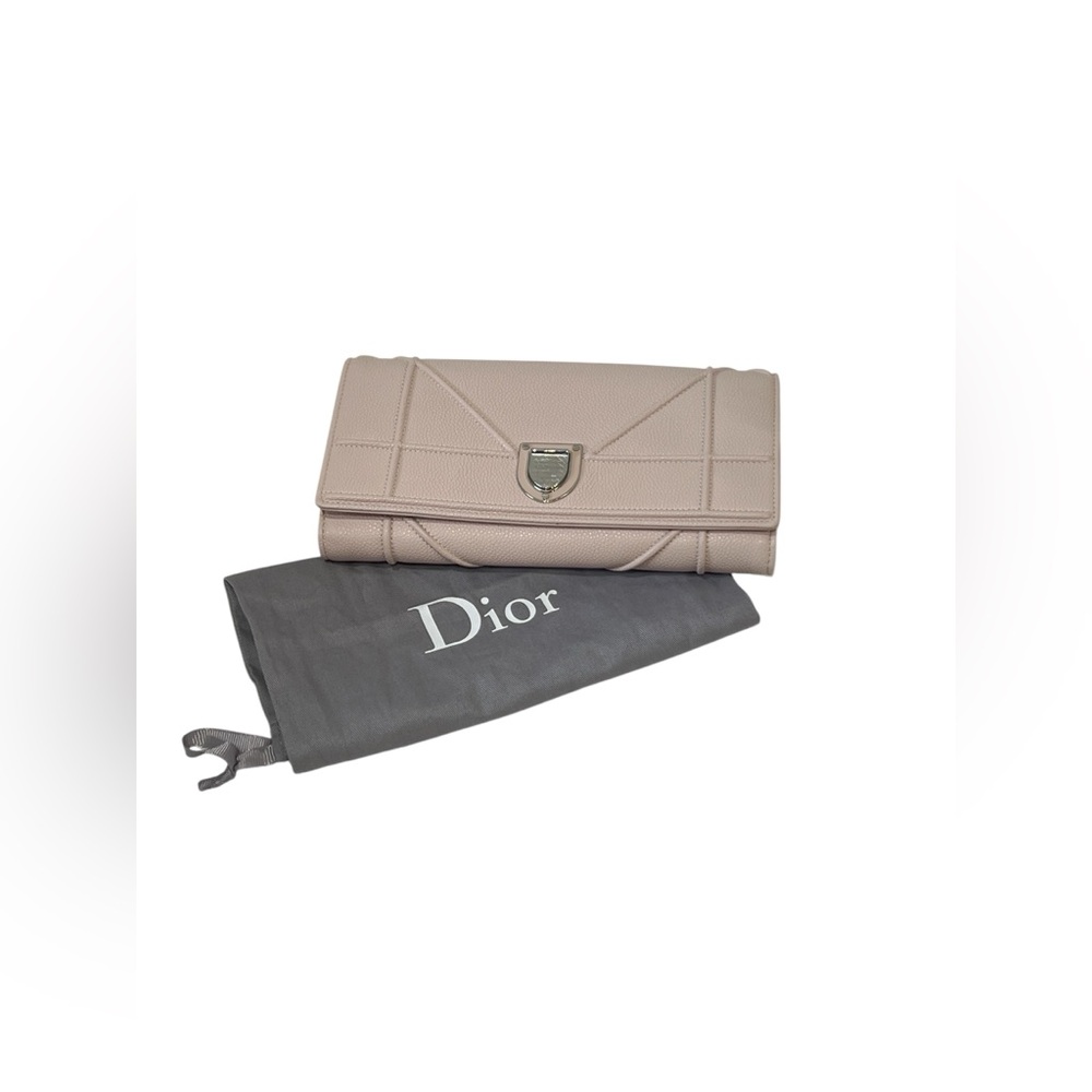 CHRISTIAN DIOR Lambskin Diorama Croisiere Chain Wallet